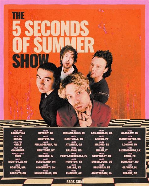 5sos philly 2023|5 Seconds of Summer Announces World Tour ‘The 5。